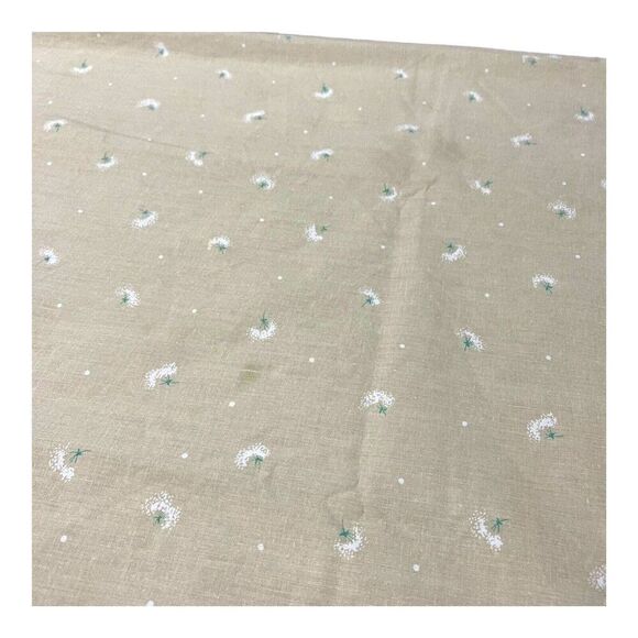 Vintage 1970s Pansy Tan Floral Set Twin 2 Pillowcases Fitted Flat Sheet Pansies - Picture 13 of 16